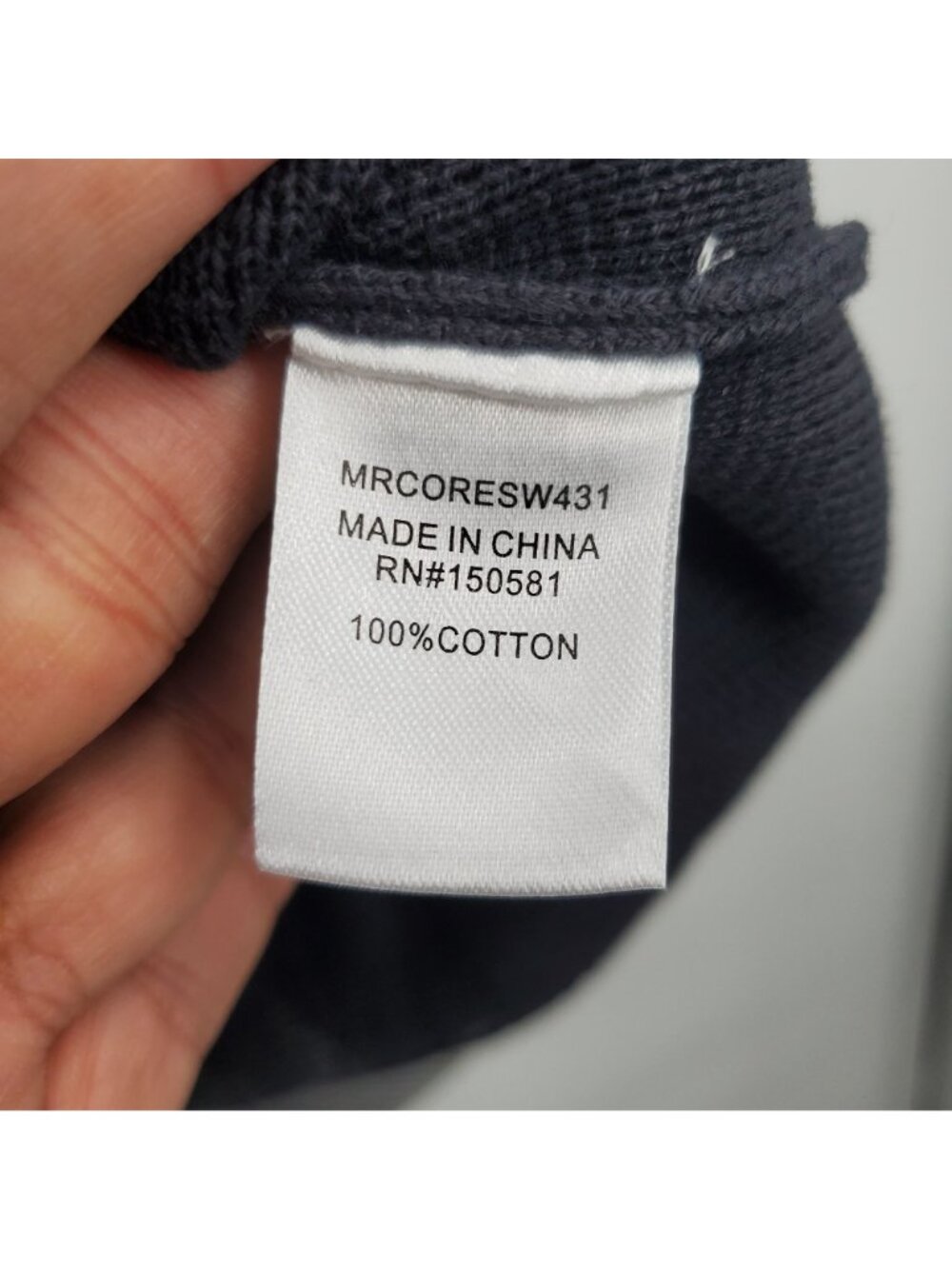 Mason Row Acid Washed 1/4 Zip Sweater Top Men Size XL NWT Regular Fit Grey - Picture 5 of 11